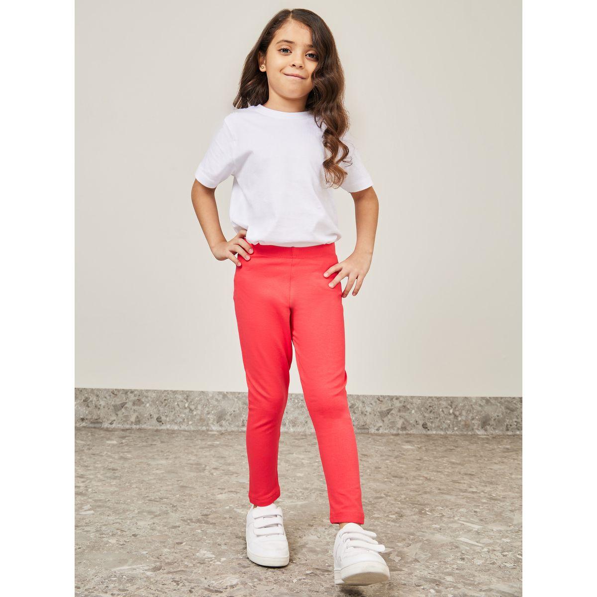 Styli Pack of 2 - Solid Cotton Leggings-girls-clothing-bottoms-leggings-image-3