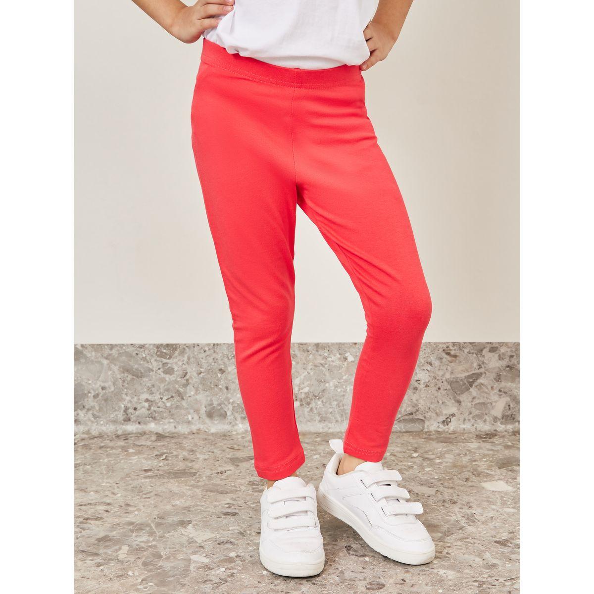 Styli Pack of 2 - Solid Cotton Leggings-girls-clothing-bottoms-leggings-image-4