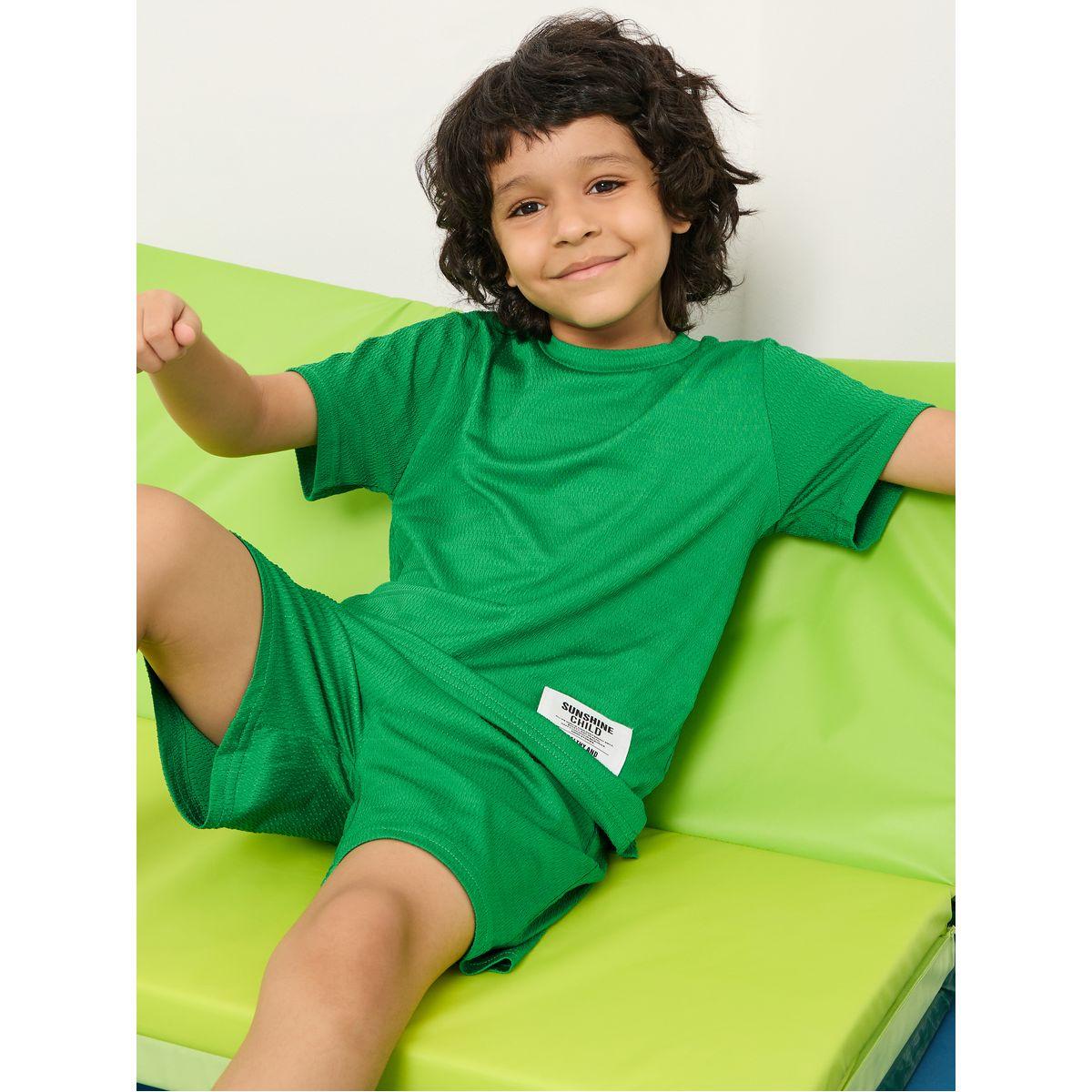 Styli Patch Detail T-Shirt & Shorts Set-boys-clothing-setsandcoords-image-1