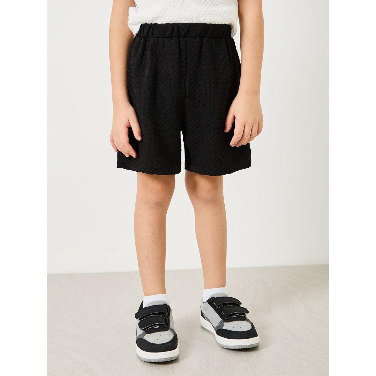 Styli Textured Knitted Polo T-shirt and Short Set-boys-clothing-setsandcoords-image-4