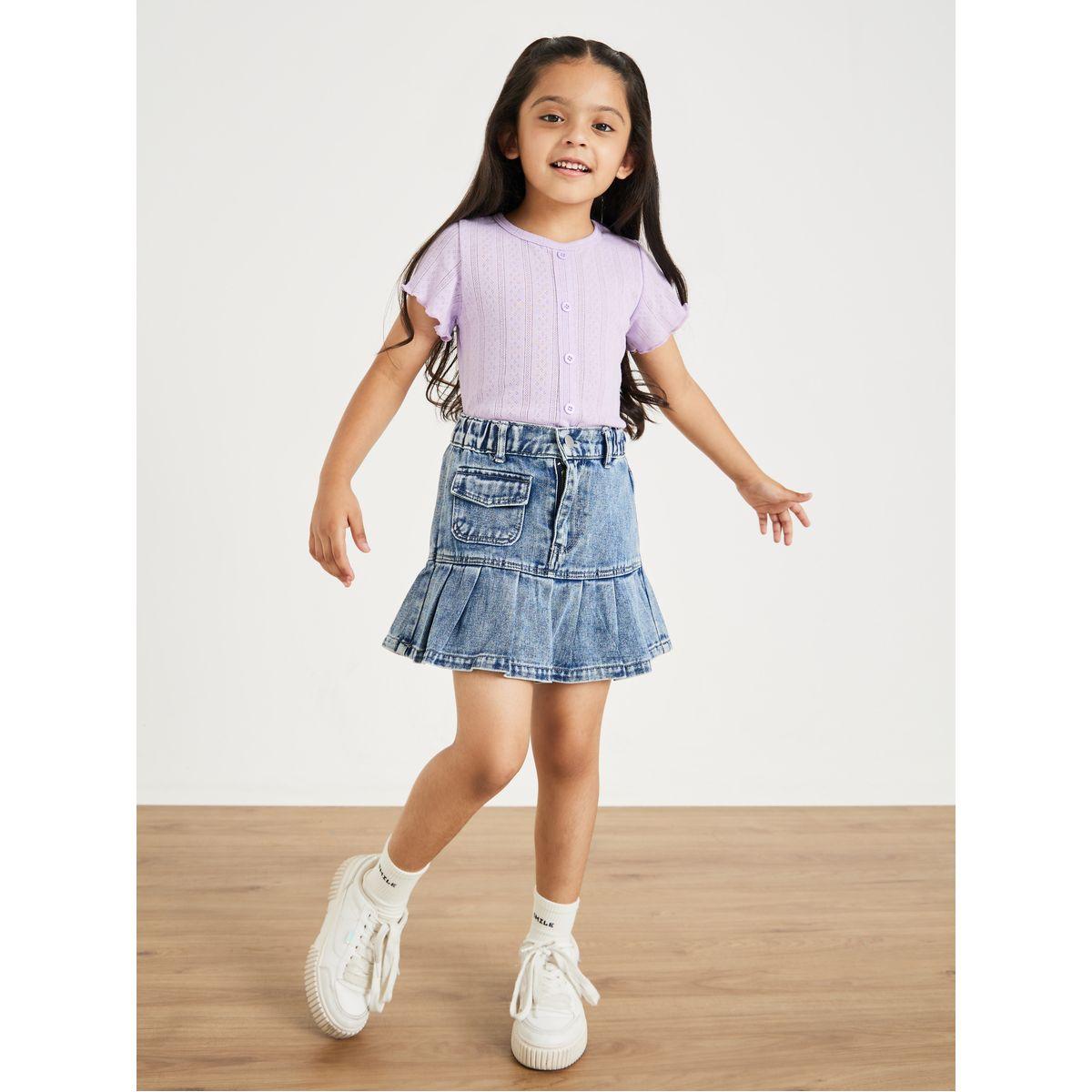 بلوزة كاجوال باكمام قصيرة-girls-clothing-tshirts-image-2