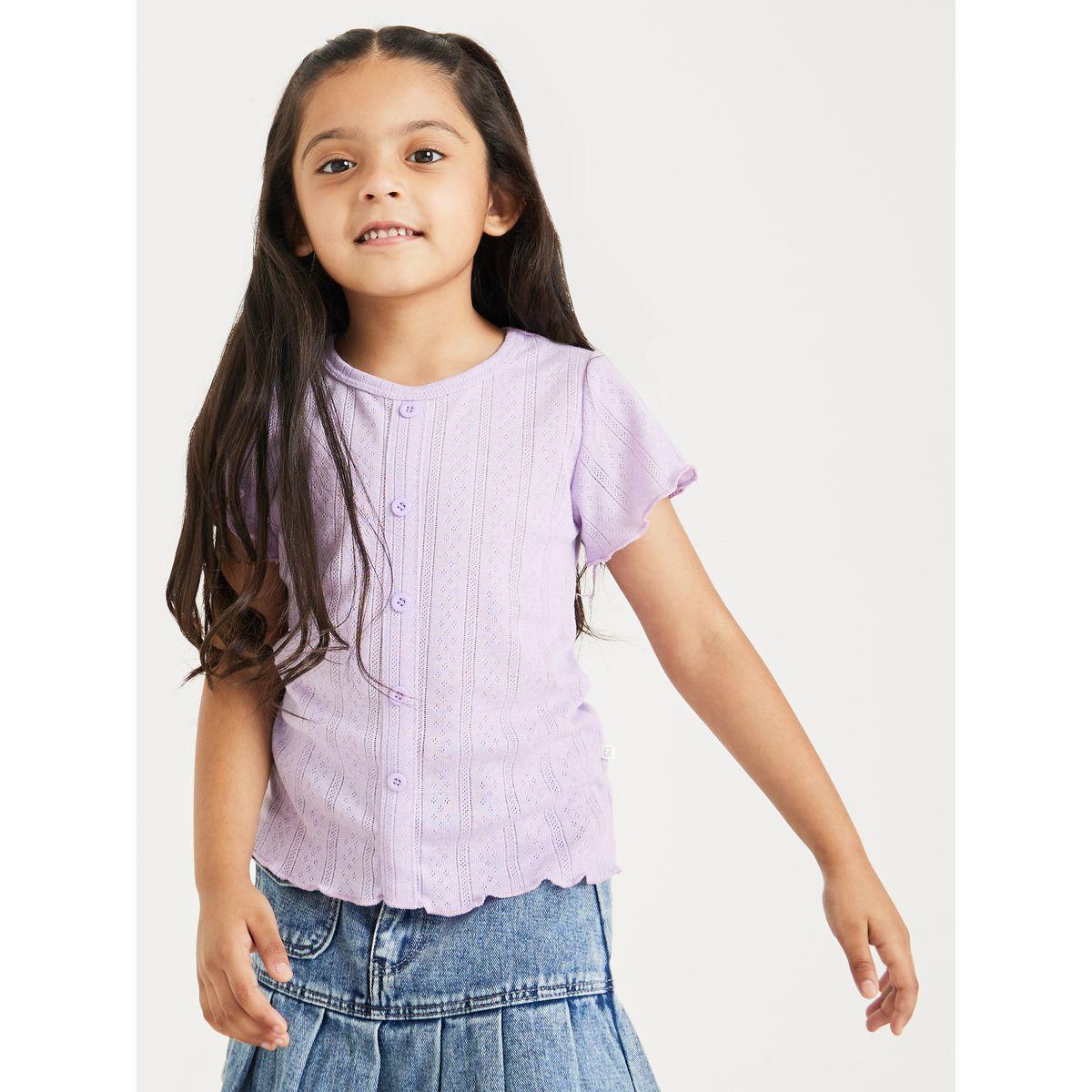 بلوزة كاجوال باكمام قصيرة-girls-clothing-tshirts-image-3