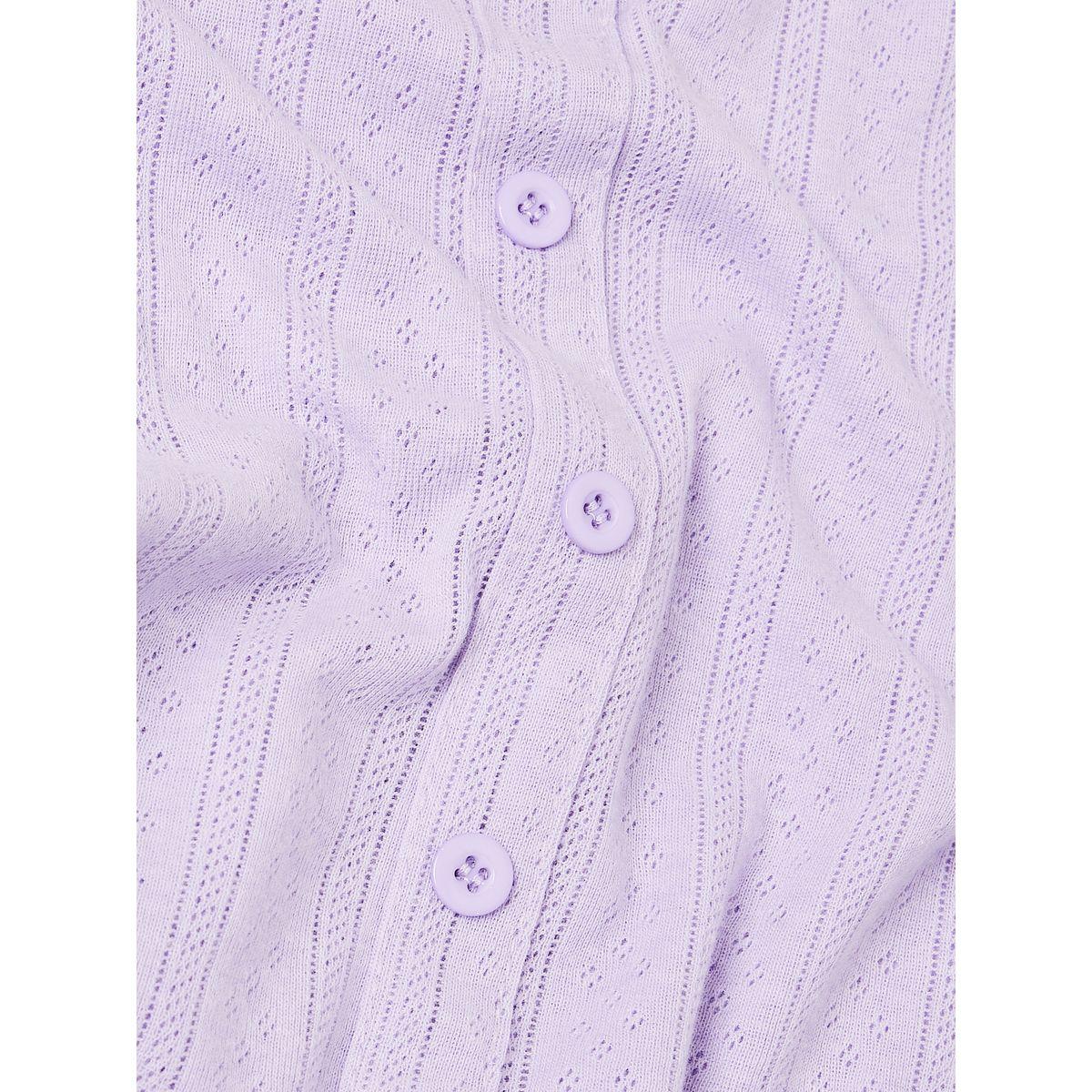 Styli Textured Button Down Detail Short Sleeve Top-girls-clothing-tshirts-image-6
