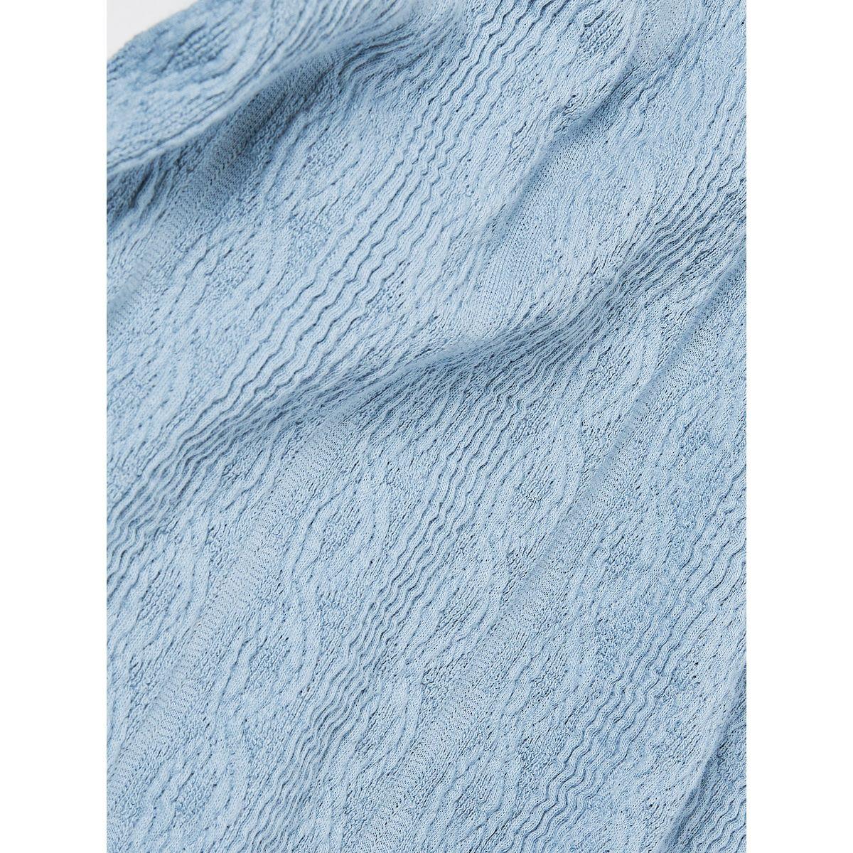 Styli Textured High Neck Balloon Sleeve Top-girls-clothing-tshirts-image-6