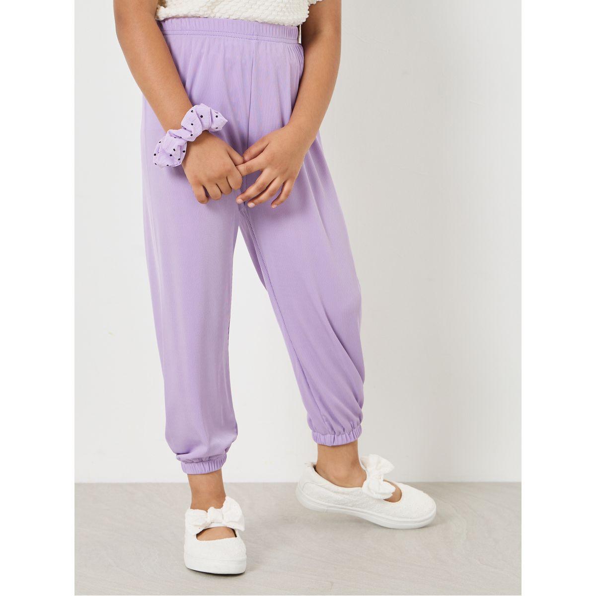 Styli Textured Puff Sleeve Top and Joggers Set-girls-clothing-setsandcoords-image-5