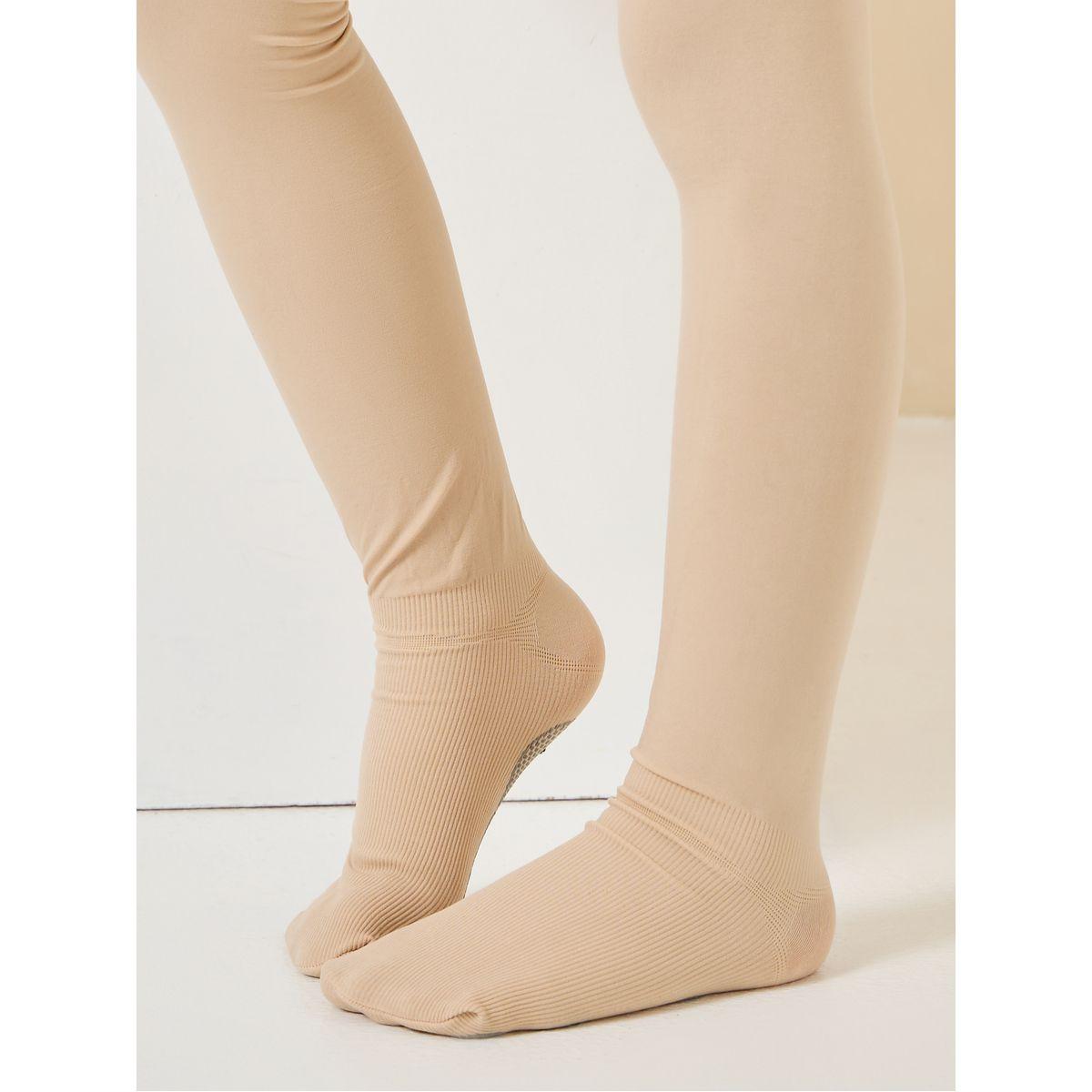 Styli Solid Long Socks With Non Slip Grip-girls-accessories-socks-image-1