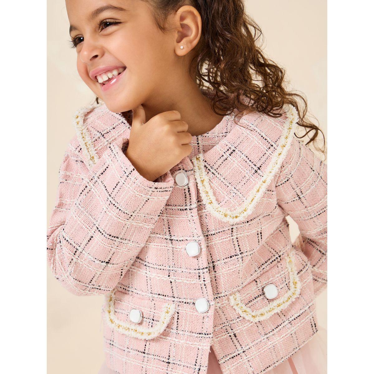 Styli Set of 2 - Plaid Tweed Jacket & Sleeveless Dress-girls-clothing-setsandcoords-image-6