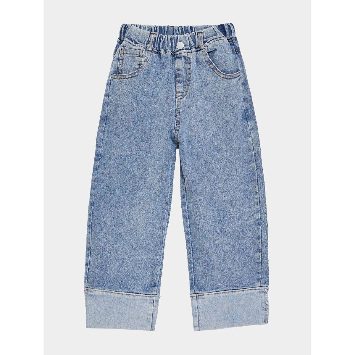 Styli Straight Leg Jeans With Elastic Waistband-girls-clothing-bottoms-jeansandjeggings-image-1