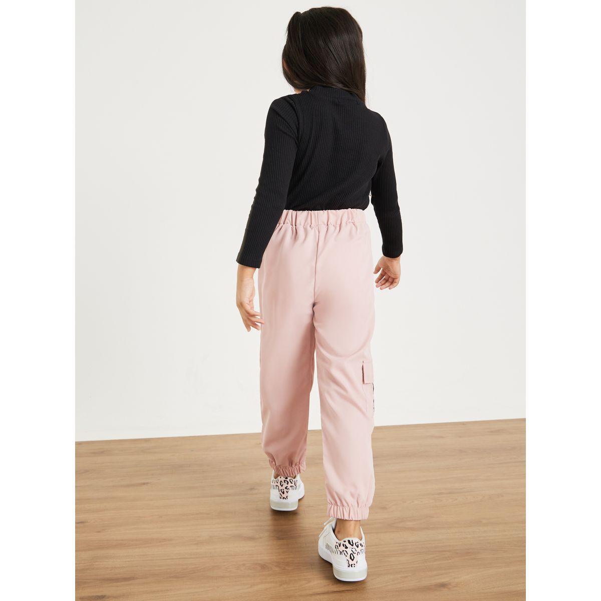 Styli Ribbed Top and Zip Buckle Detail Joggers Set-girls-clothing-setsandcoords-image-5