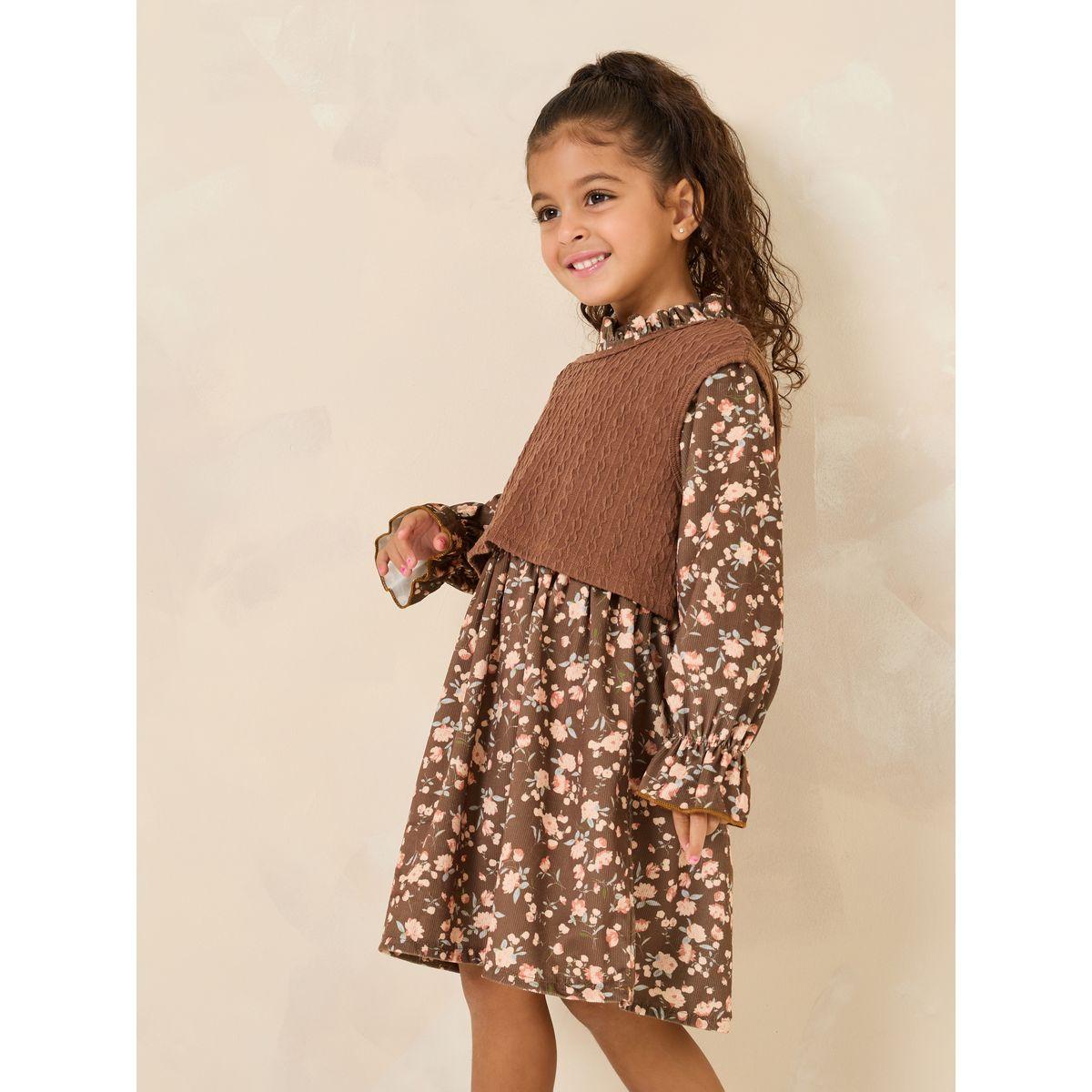 Styli Floral Print Dress With Tank Top-girls-clothing-dressesandjumpsuits-image-2