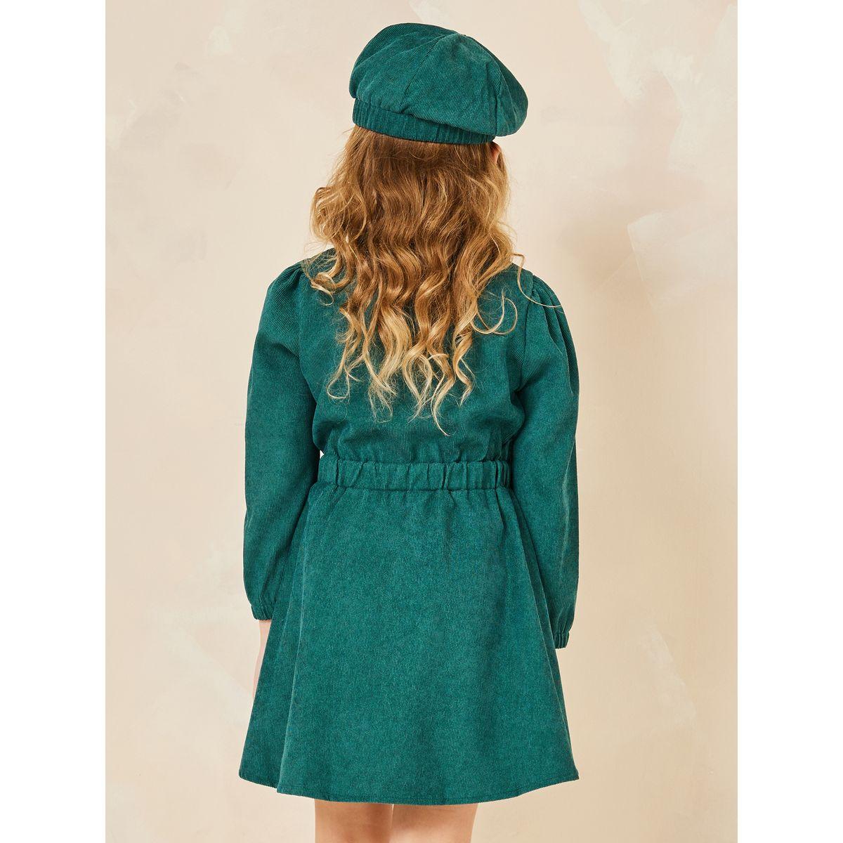 Styli Bow Detail Corduroy Dress-girls-clothing-dressesandjumpsuits-image-4