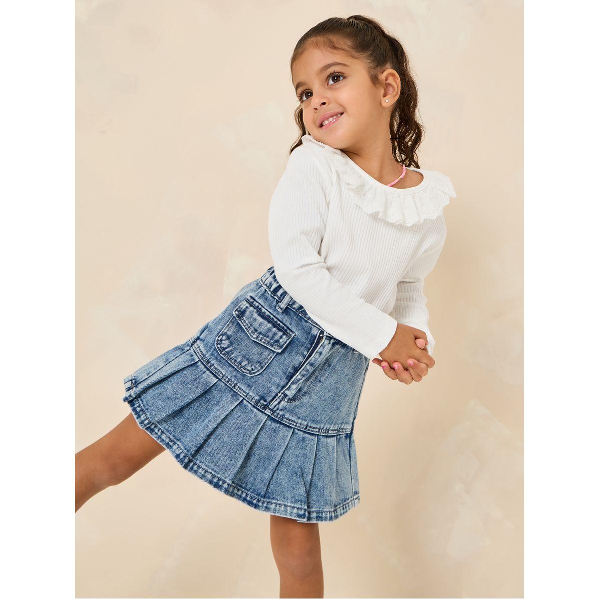 Styli Ruffle Trim T-shirt-girls-clothing-tshirts-image-1