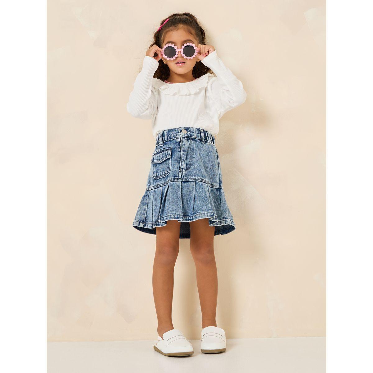 تيشيرت بتفاصيل كشكش-girls-clothing-tshirts-image-2