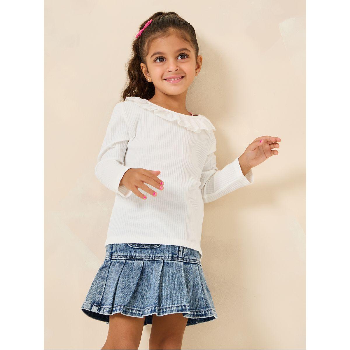 تيشيرت بتفاصيل كشكش-girls-clothing-tshirts-image-3