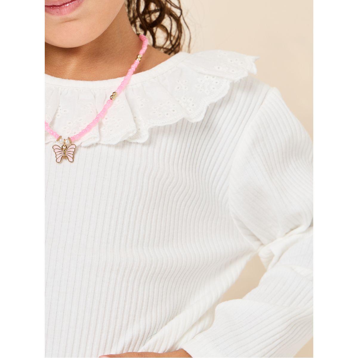 Styli Ruffle Trim T-shirt-girls-clothing-tshirts-image-5