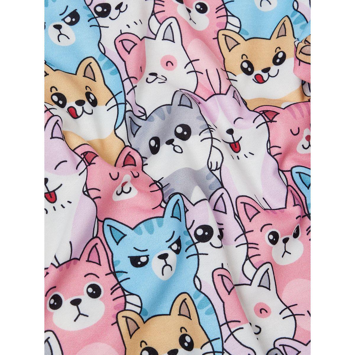 Styli Kitty Print Cuff Sleeve Hoodie-baby-girls-clothing-sweatshirts-image-6