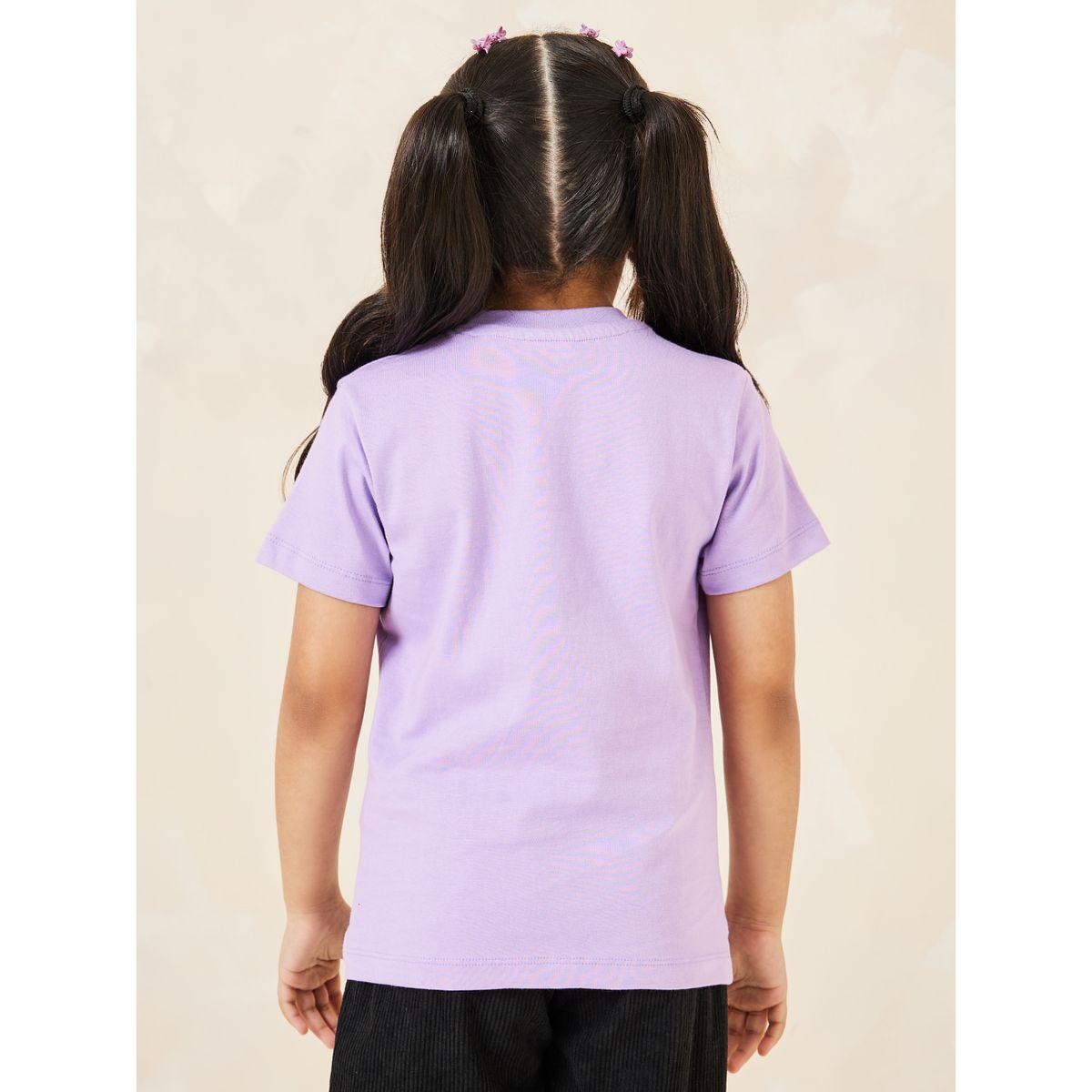Styli Solid Cotton Round Neck T-Shirt-girls-clothing-tshirts-image-5