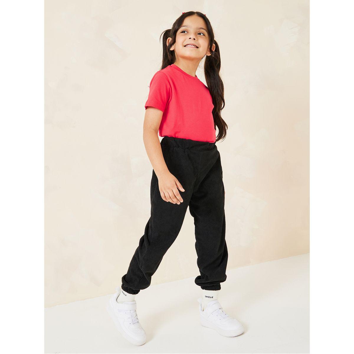 Styli Solid Cotton Round Neck T-Shirt-girls-clothing-tshirts-image-2