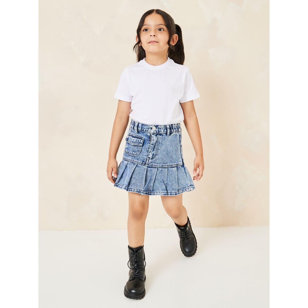 Styli Solid Cotton Round Neck T-Shirt-girls-clothing-tshirts-image-2