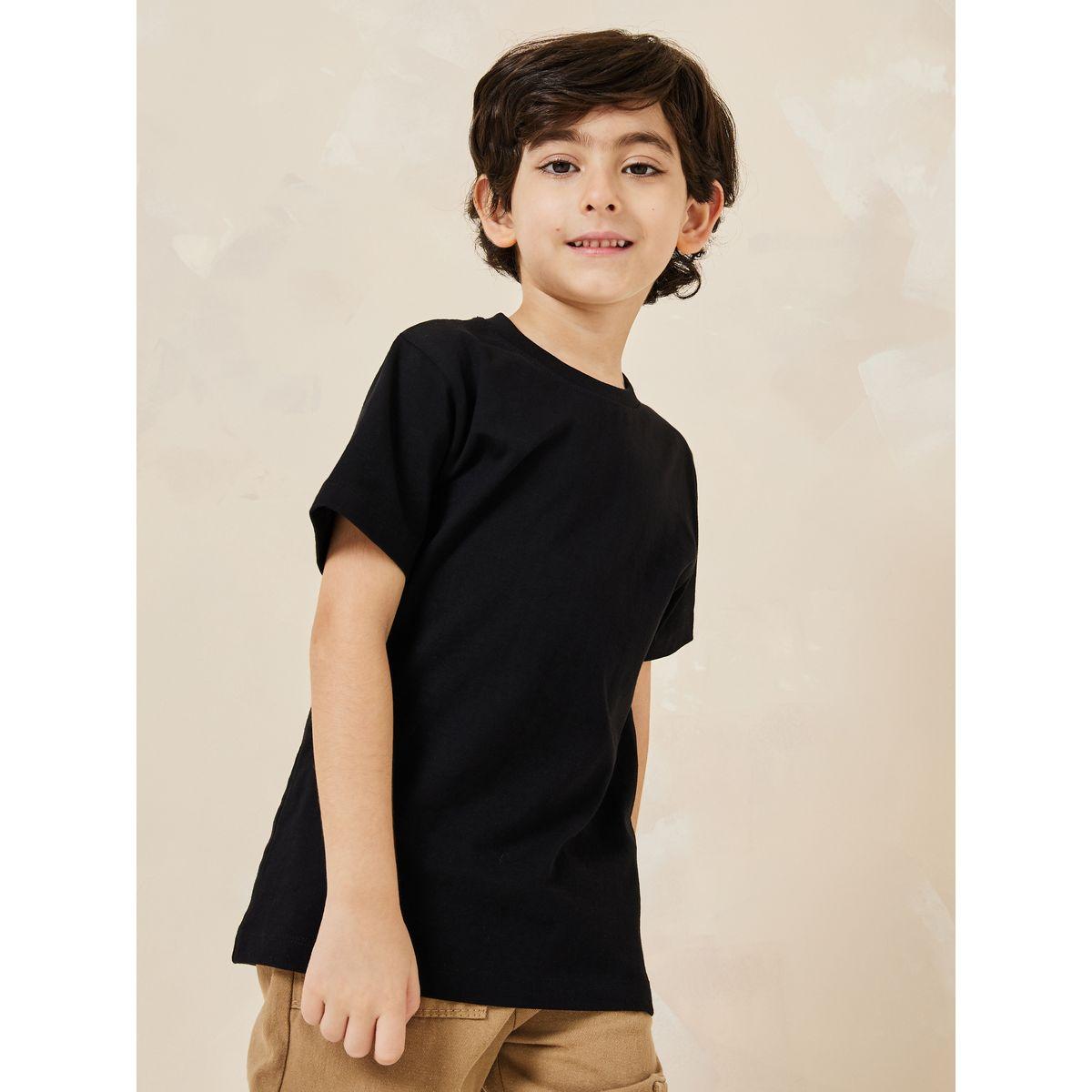 Styli Solid Cotton T-Shirt-boys-clothing-tshirtsandpolos-image-1