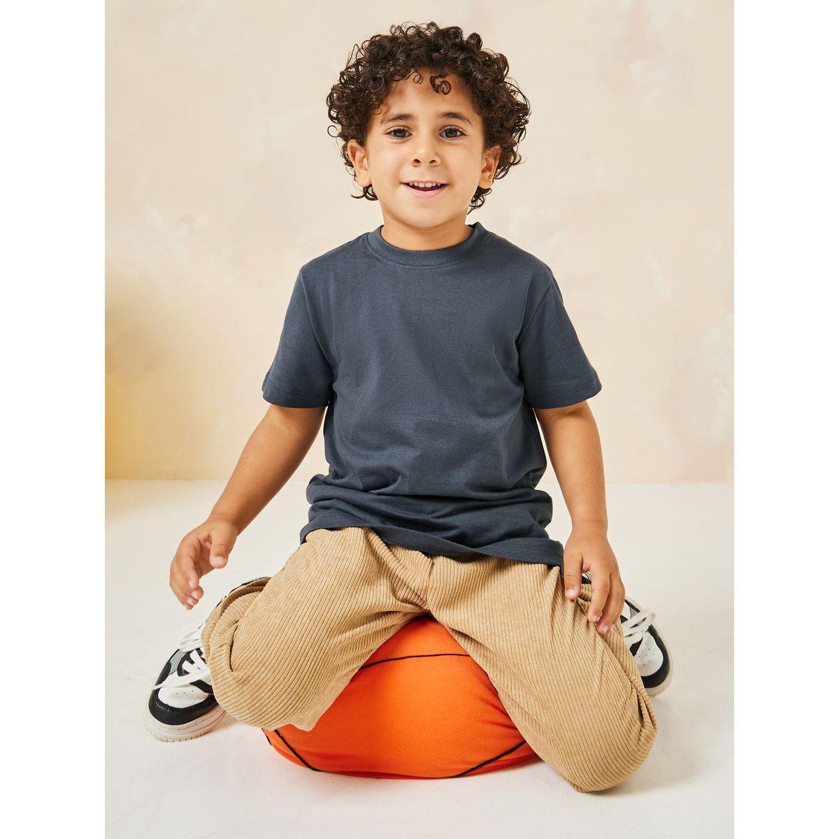 تيشيرت قطن سادة بأكمام قصيرة-boys-clothing-tshirtsandpolos-image-11