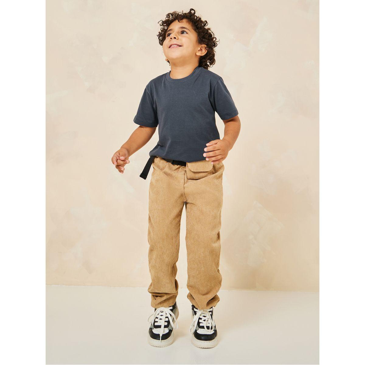 تيشيرت قطن سادة بأكمام قصيرة-boys-clothing-tshirtsandpolos-image-12