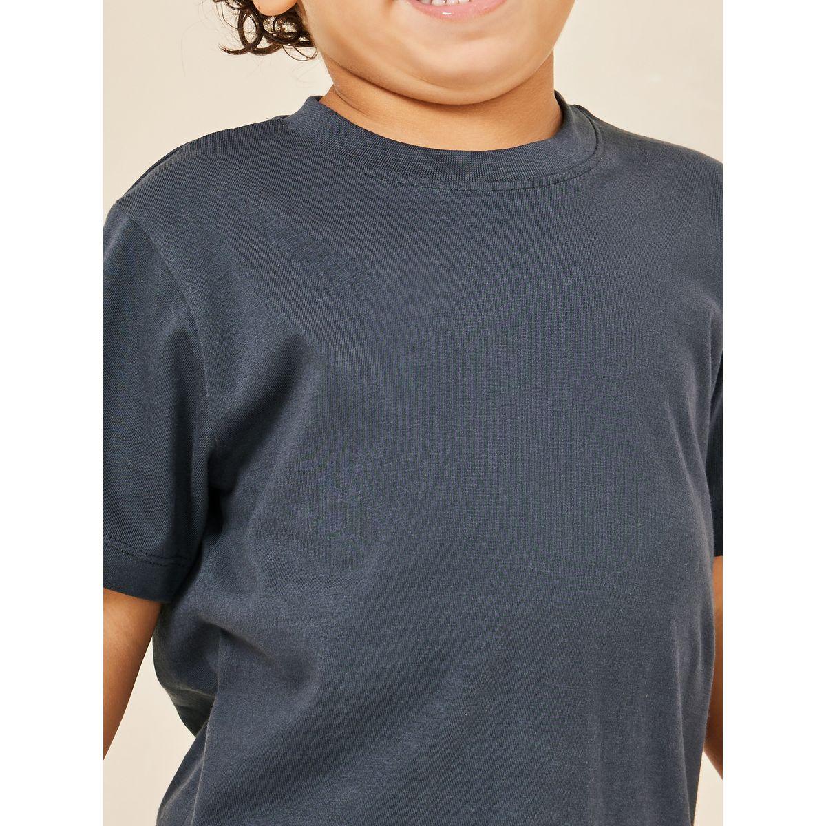 تيشيرت قطن سادة بأكمام قصيرة-boys-clothing-tshirtsandpolos-image-13