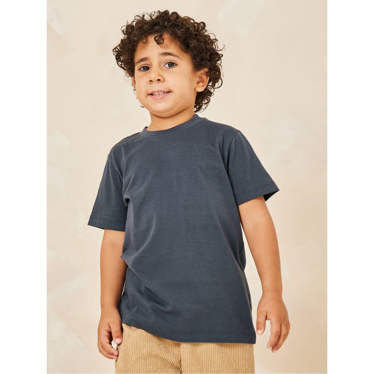 تيشيرت قطن سادة بأكمام قصيرة-boys-clothing-tshirtsandpolos-image-15