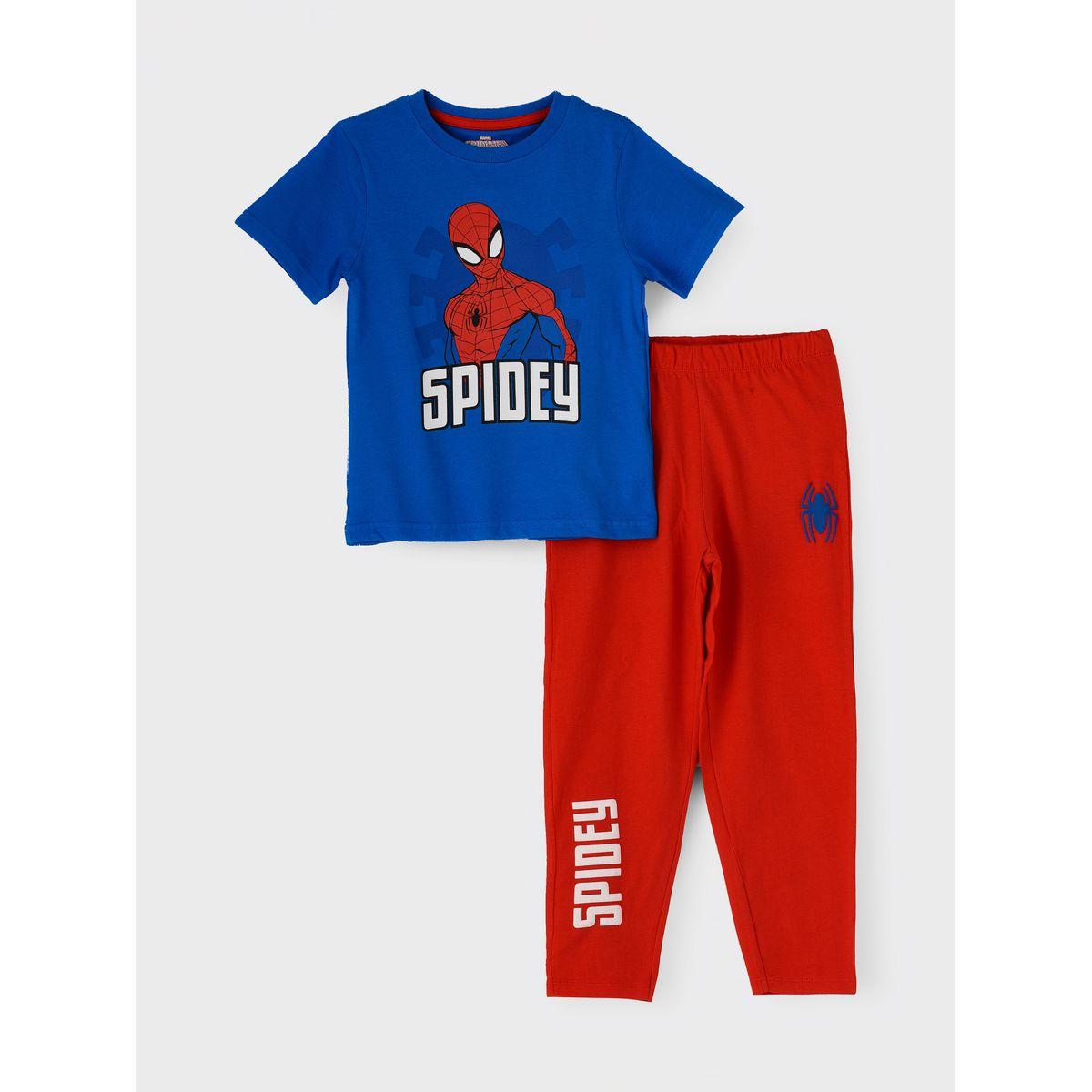 URBAN HAUL X Styli Marvel Spider Man Junior T-Shirt & Pyjama Set-boys-clothing-nightwear-image-1