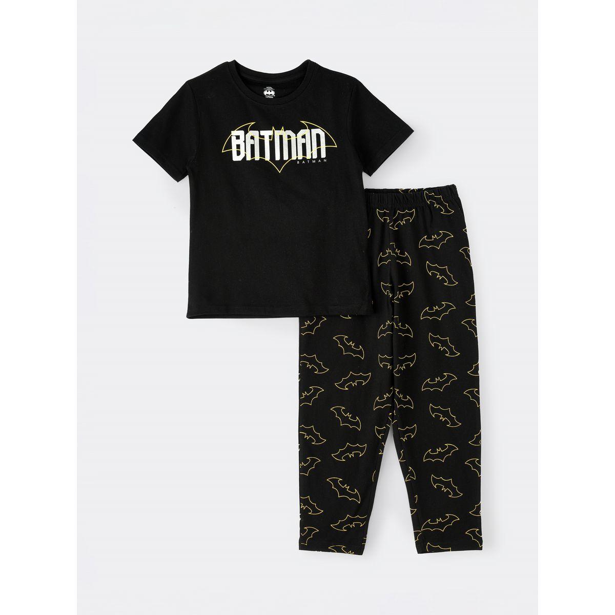 URBAN HAUL X Styli Warner Bros Batman Senior T-Shirt & Pyjama Set-boys-clothing-nightwear-image-1