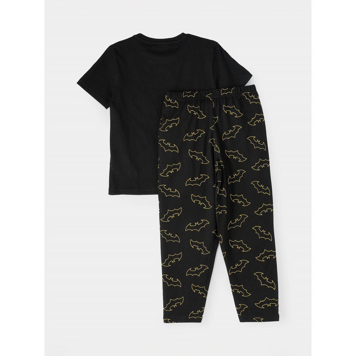 URBAN HAUL X Styli Warner Bros Batman Senior T-Shirt & Pyjama Set-boys-clothing-nightwear-image-2