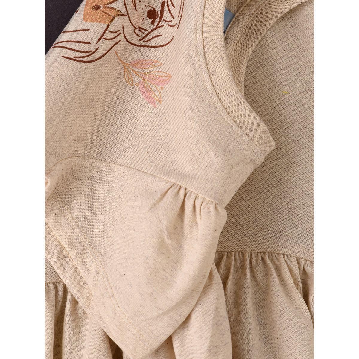 URBAN HAUL X Styli Disney Frozen Print A- Line Short Sleeve Dress-girls-clothing-dressesandjumpsuits-image-3