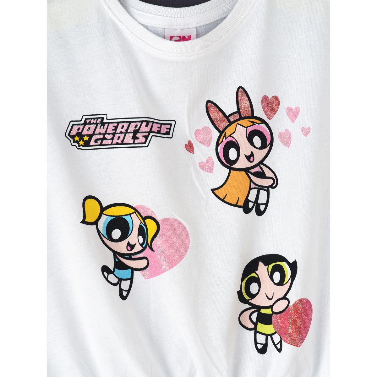 URBAN HAUL X Styli Powerpuff Girl Print Roll-Up Sleeve T-Shirt-girls-clothing-tshirts-image-3