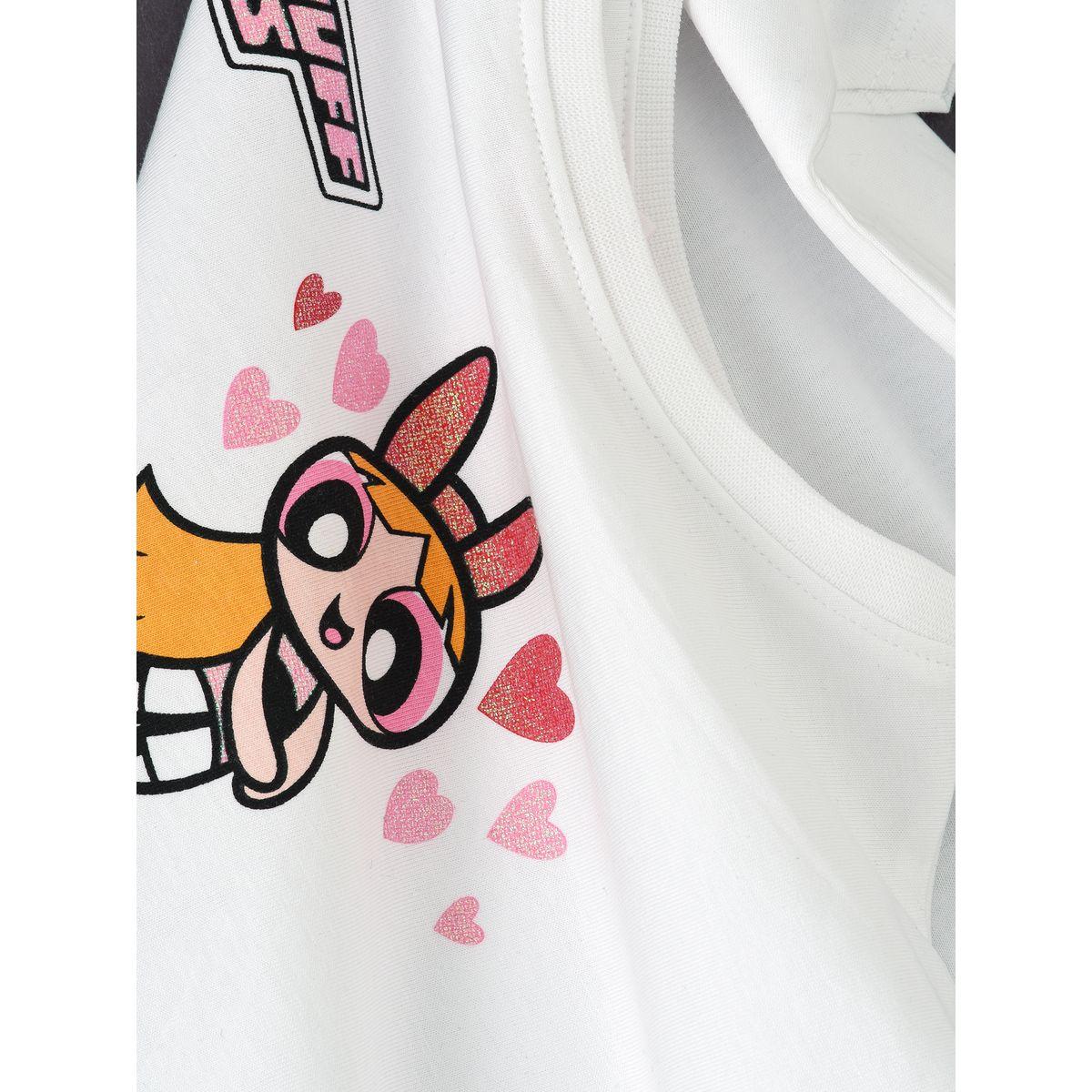 URBAN HAUL X Styli Powerpuff Girl Print Roll-Up Sleeve T-Shirt-girls-clothing-tshirts-image-4