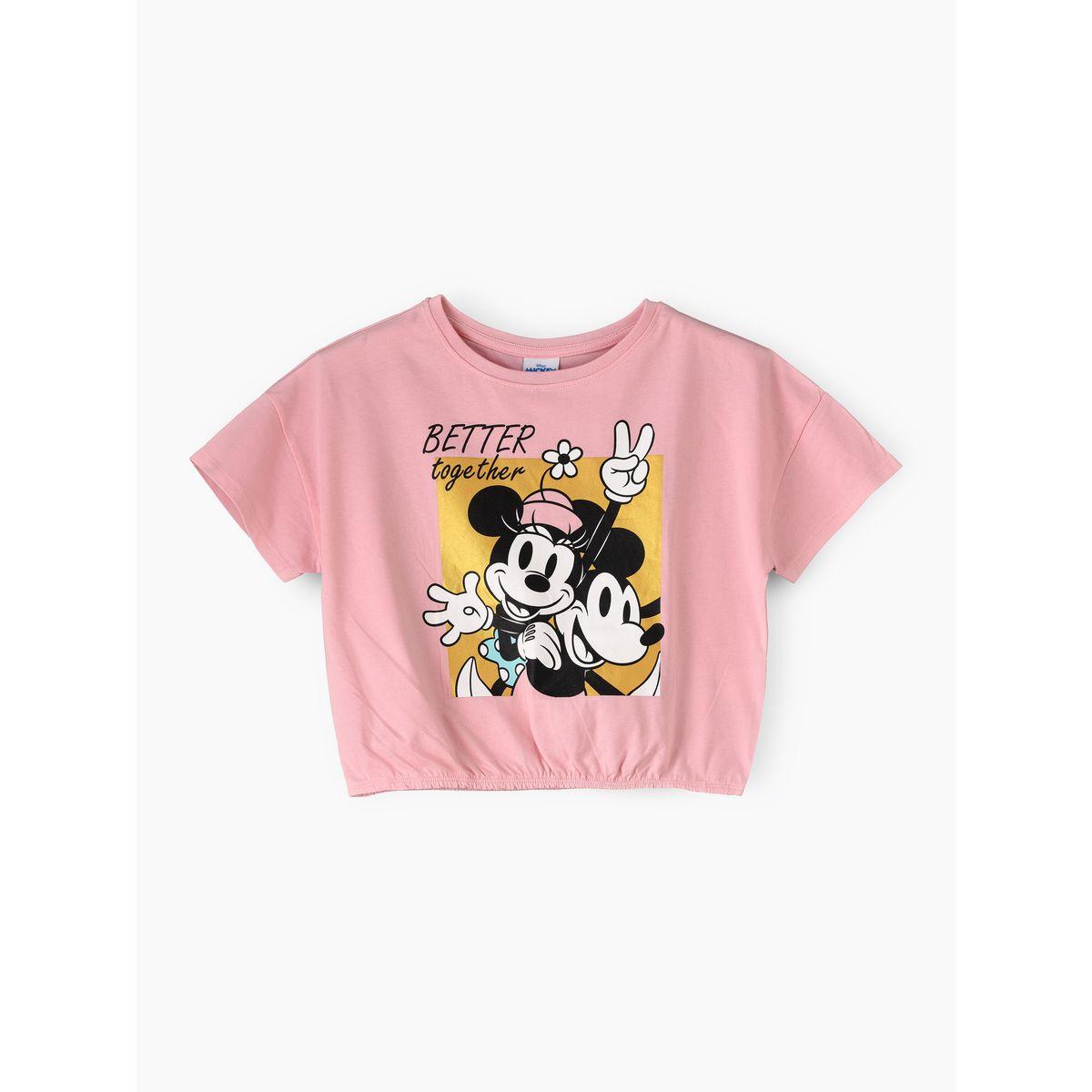 تيشيرت مطبع بطبعة ميكي ماوس أوربان هُول × ستايلي-girls-clothing-tshirts-image-1