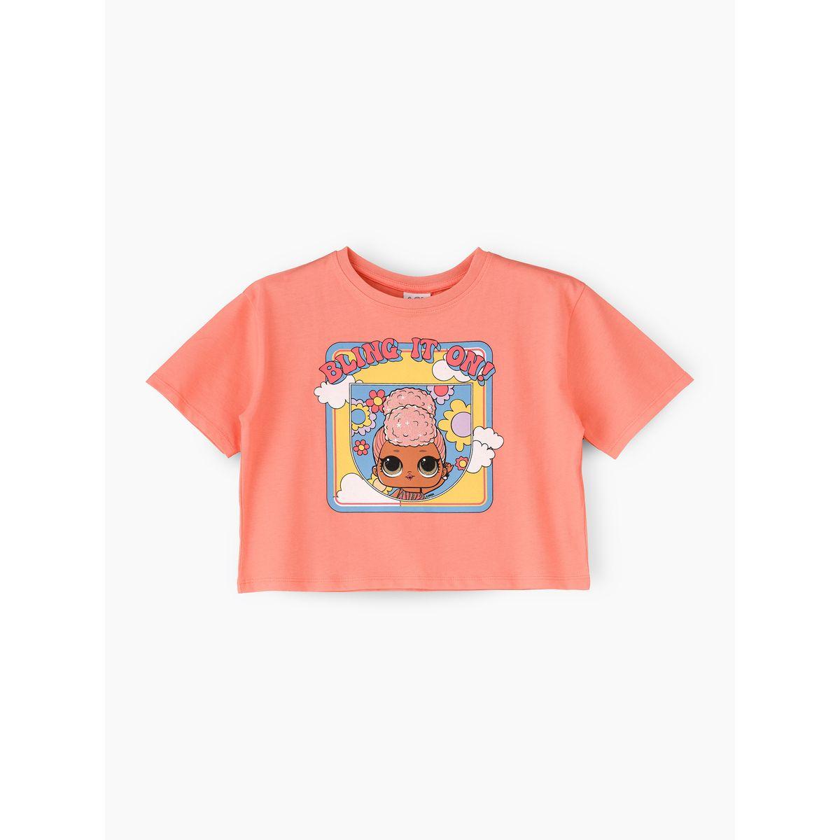 تيشيرت مطبع بطبعة جرافيك أوربان هُول × ستايلي-girls-clothing-tshirts-image-1