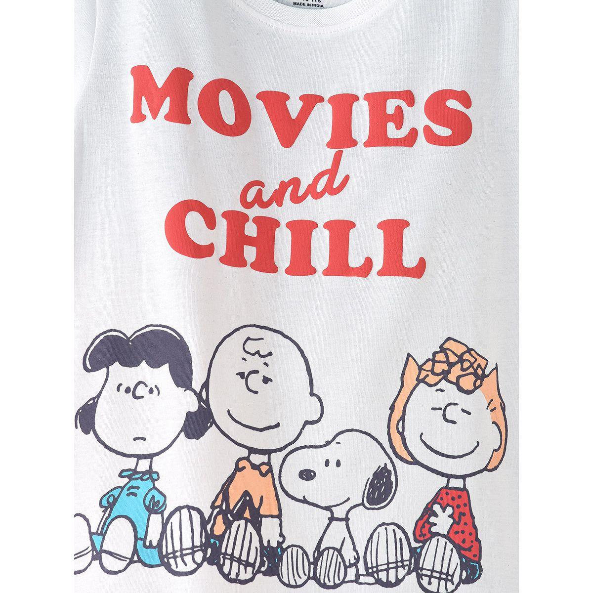 URBAN HAUL X Styli Peanuts Snoopy Senior T-Shirt & Pyjama Set-girls-clothing-nightwear-image-3