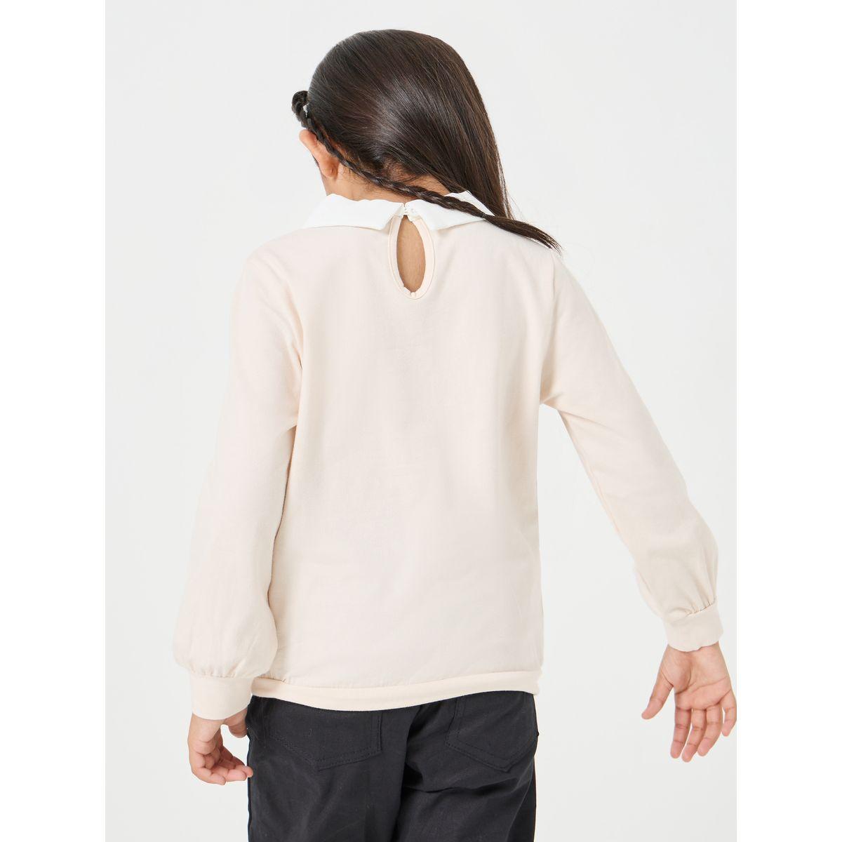 Styli Slogan Print Collar Detail Sweatshirt-baby-girls-clothing-sweatshirts-image-4