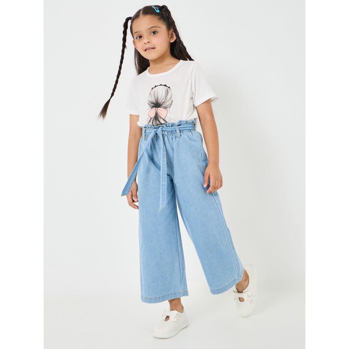 Styli Wide Leg Tie Waist Detail Jeans-girls-clothing-bottoms-jeansandjeggings-image-3