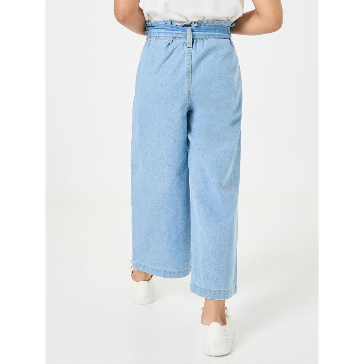 Styli Wide Leg Tie Waist Detail Jeans-girls-clothing-bottoms-jeansandjeggings-image-5