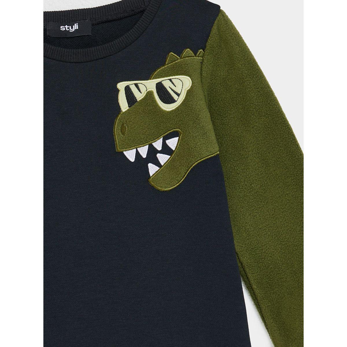 Styli Dinosaur Graphic Sweatshirt-boys-clothing-winterwear-sweatshirts-image-6
