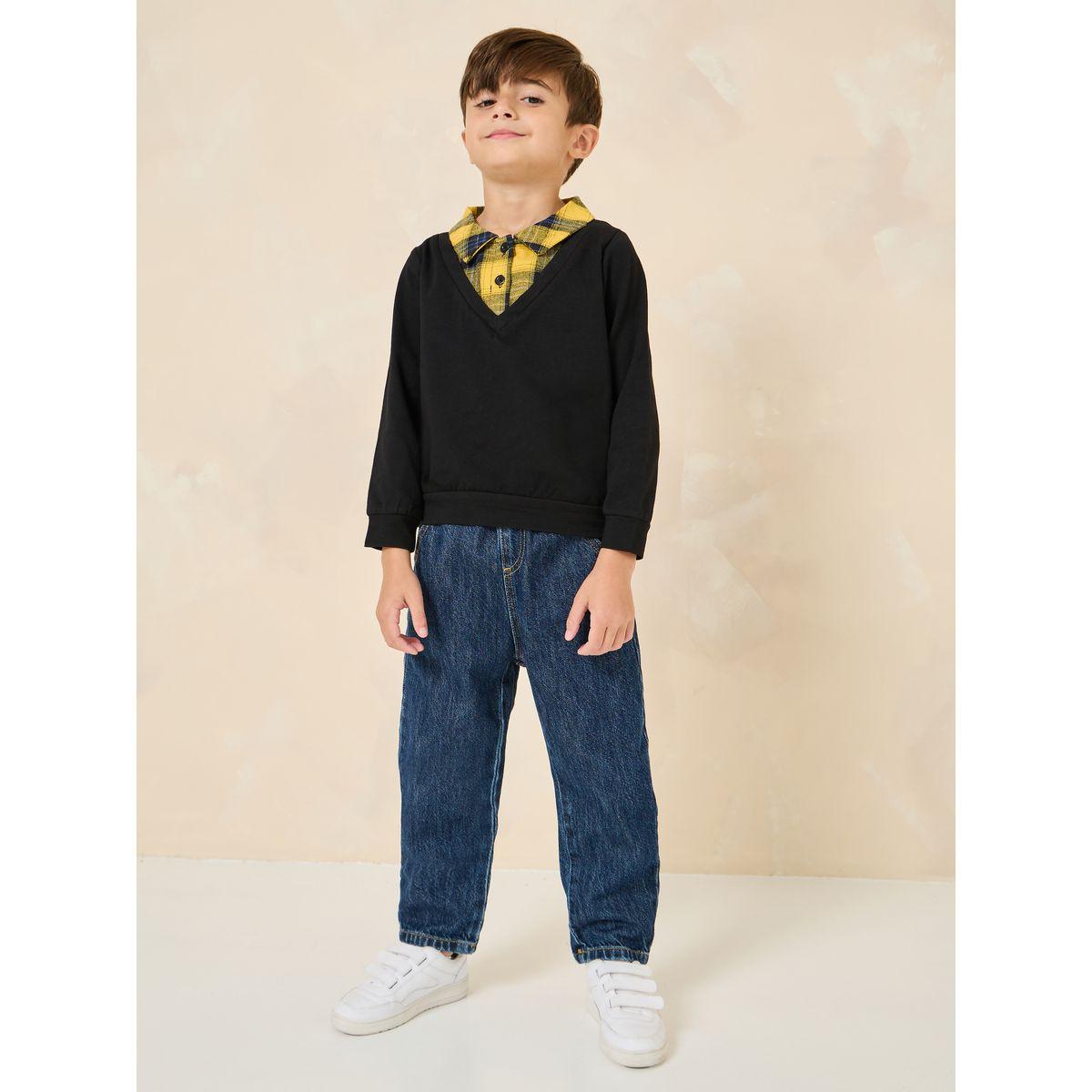 Styli 2in1 Style Checked Insert Top-boys-clothing-shirts-image-2