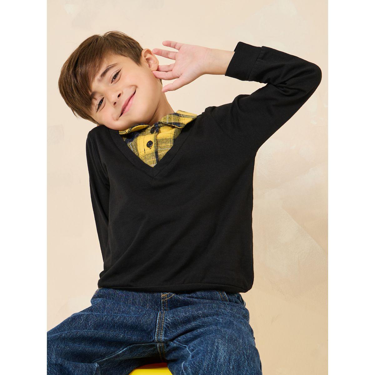Styli 2in1 Style Checked Insert Top-boys-clothing-shirts-image-3