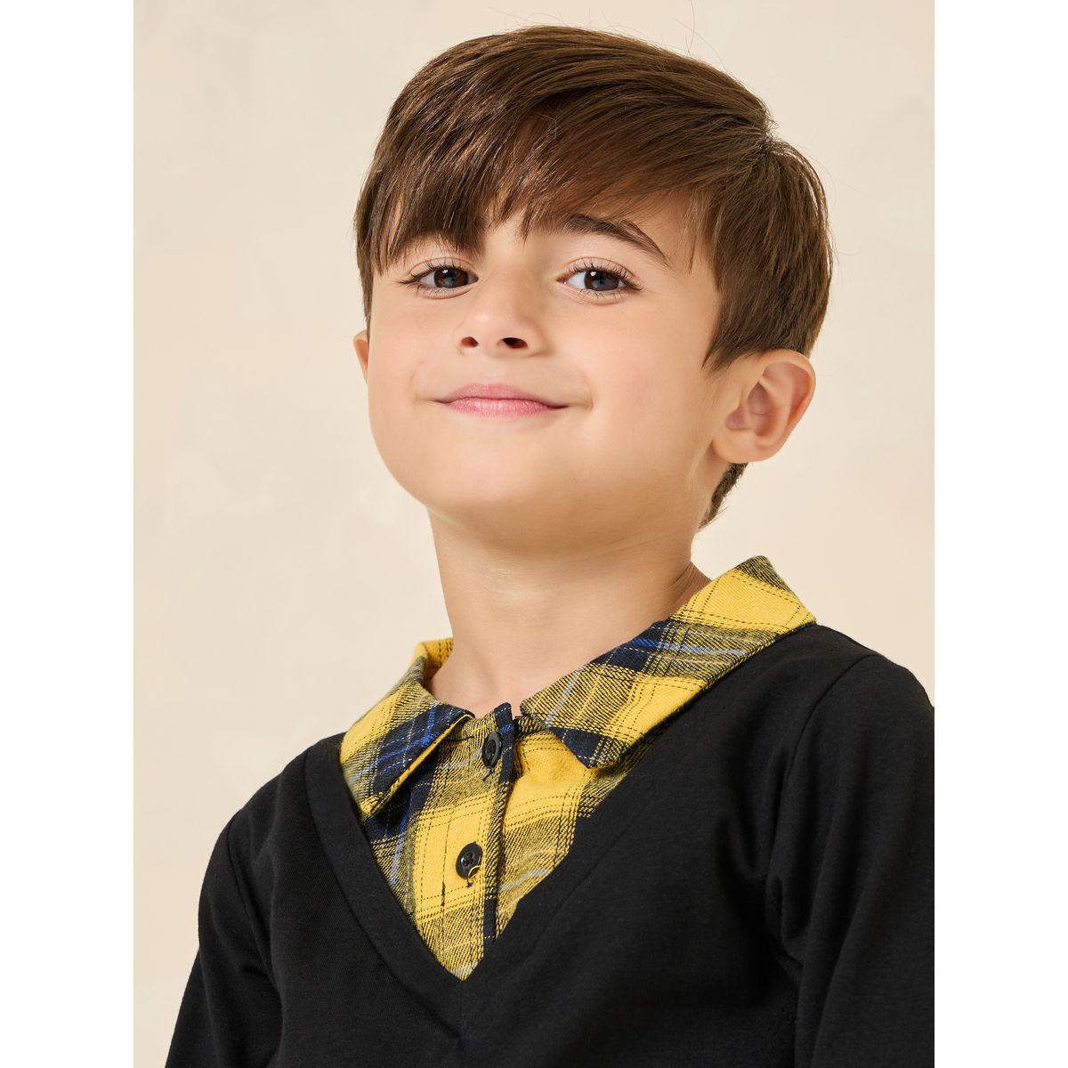 Styli 2in1 Style Checked Insert Top-boys-clothing-shirts-image-4
