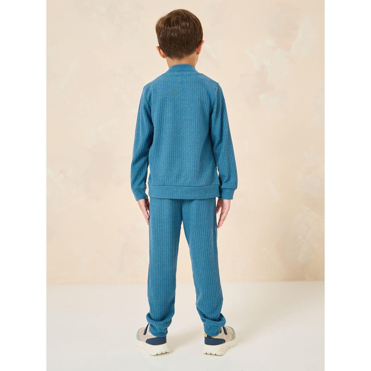 Styli Badge Detail Ribbed Sweater & Jogger Set-boys-clothing-setsandcoords-image-5