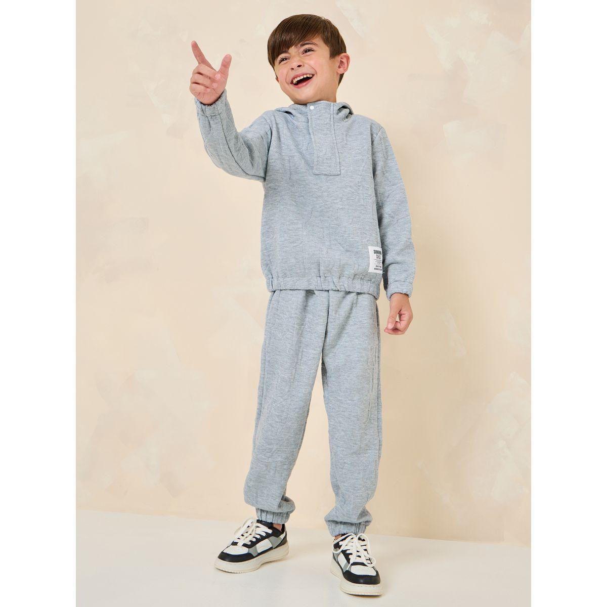 Styli Textured Hoodie & Jogger Set-boys-clothing-setsandcoords-image-1