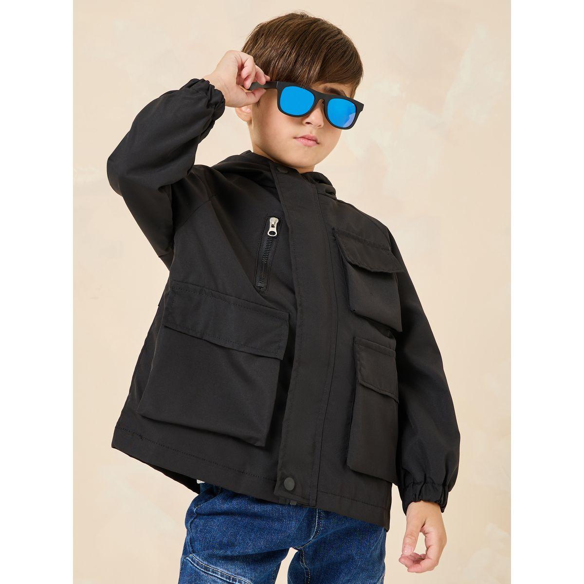 Styli Flap Pocket Detail Hooded Jacket-boys-clothing-jacketsandcoats-image-1