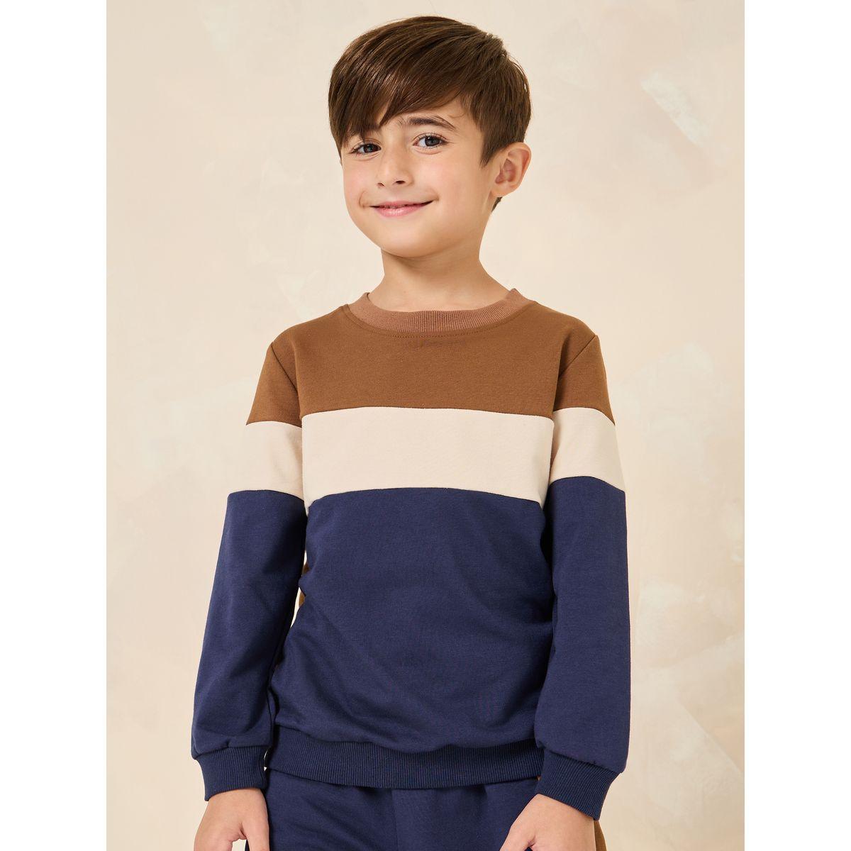 Styli Colourblock Sweatshirt & Joggers Set-boys-clothing-setsandcoords-image-2