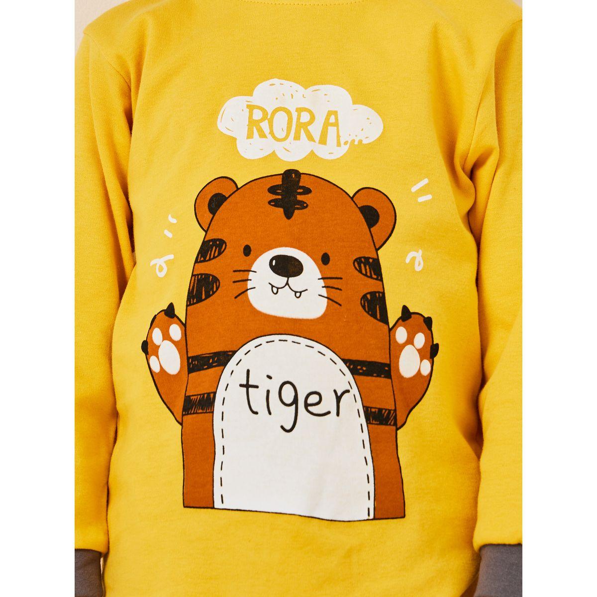 Styli Tiger Graphic T-Shirt & Pyjama Set-boys-clothing-nightwear-image-4