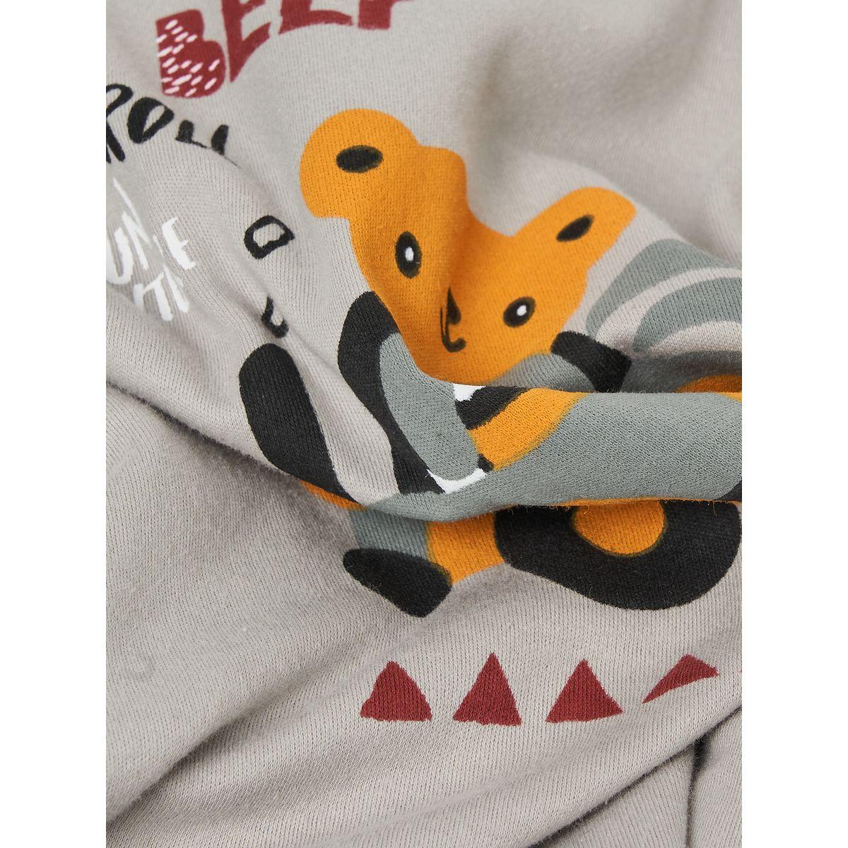 Styli Bear Car Graphic T-Shirt & Pyjama Set-boys-clothing-nightwear-image-6
